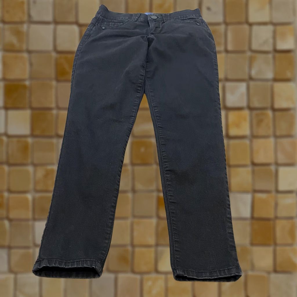 Vintage Democracy Jeans Womens 8 Black Dark Wash Mid Rise Stretch Skinny Absolution Denim 5-Pocket Size 30" / US 8 / IT 44 - 1 Thumbnail