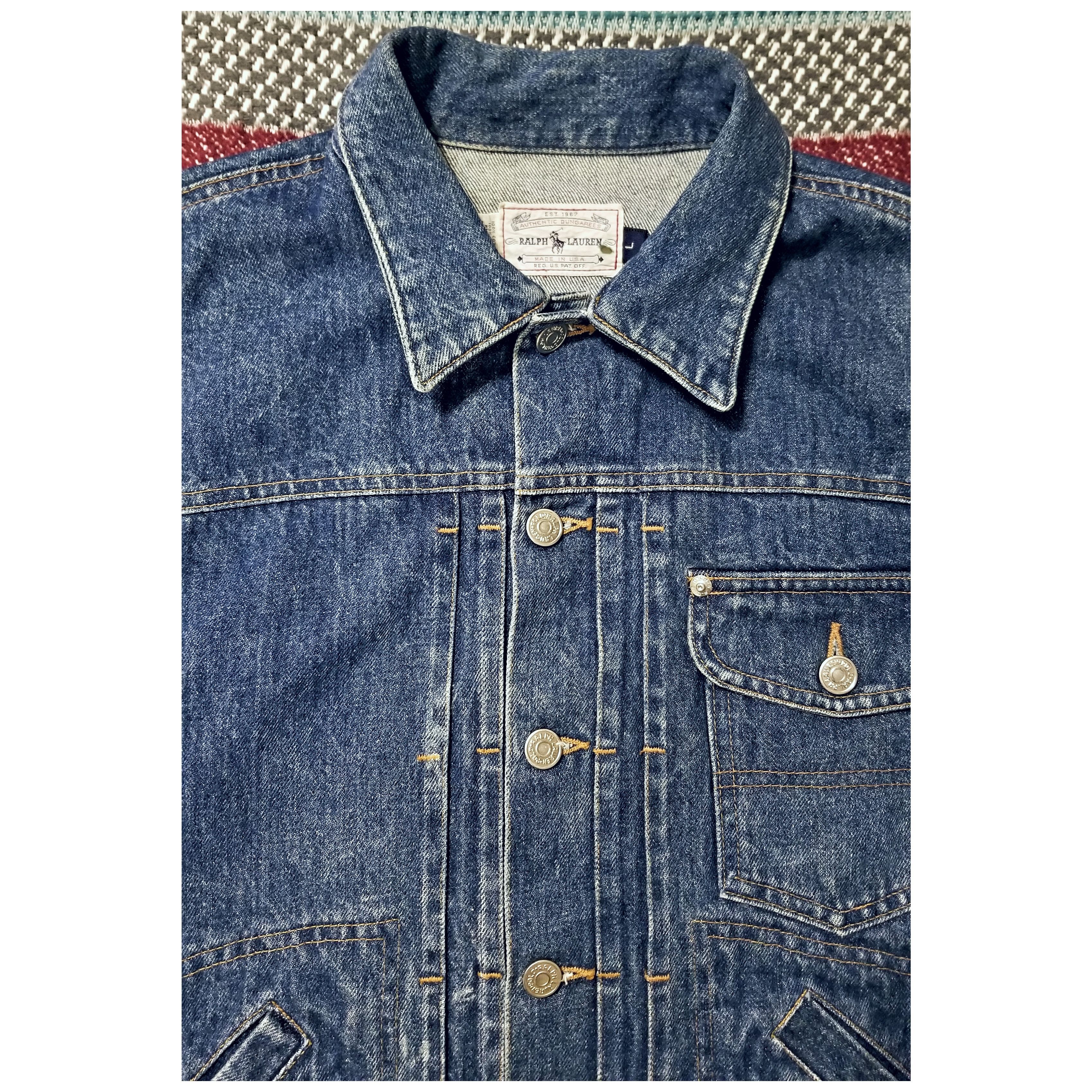 RRL Ralph Lauren VTG 80s POLO RALPH LAUREN DENIM JACKET- WOMEN'S SIZE LARGE Size L / US 10 / IT 46 - 6 Thumbnail