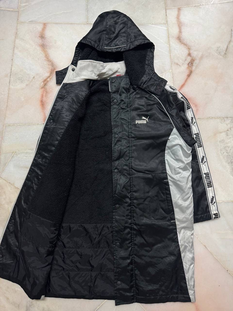 VINTAGE Y2K PUMA WINTER JACKET SIDETAPE BLACK