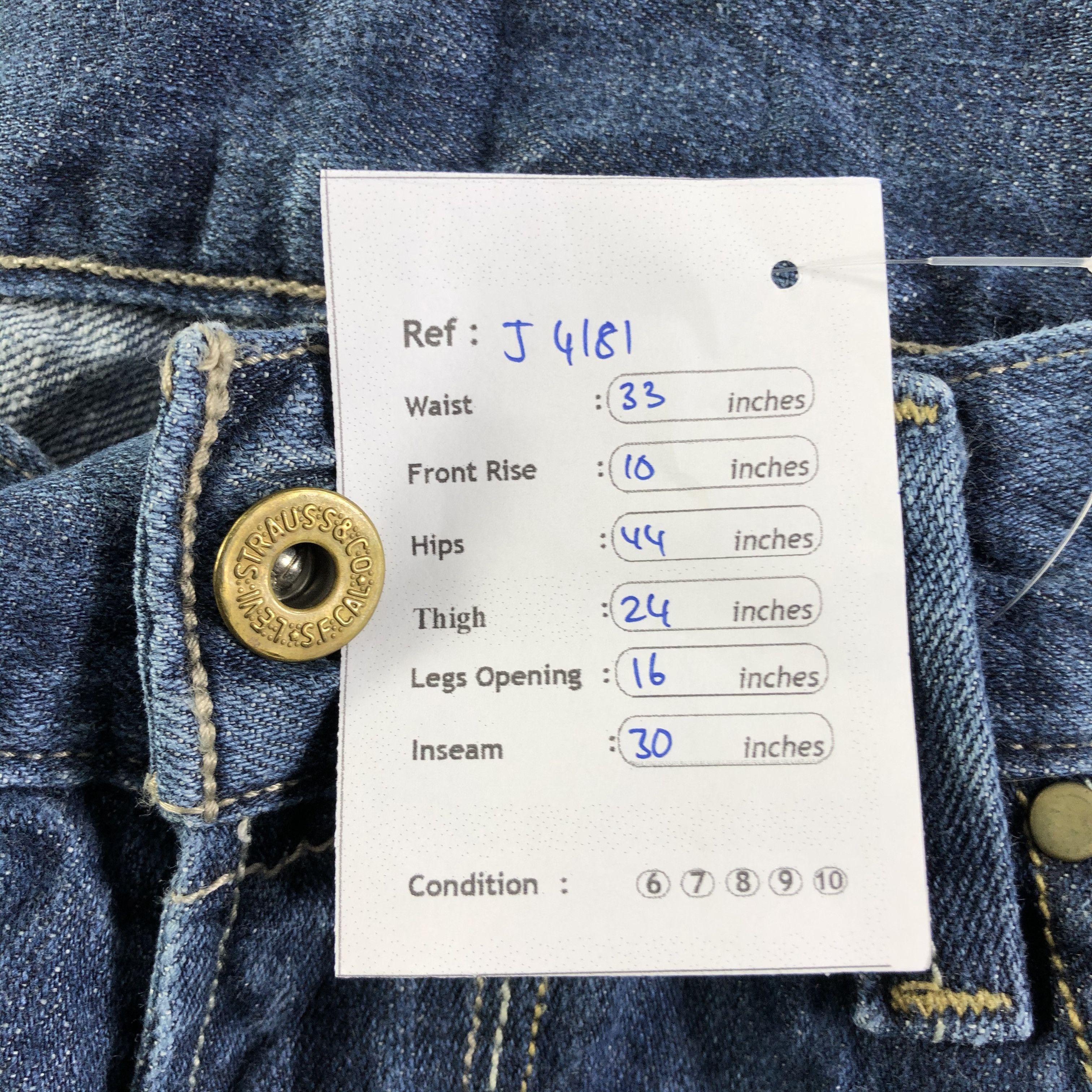 Levi's Vintage Blue Wash Levis 514 Jeans-J4181 Size US 33 - 12 Thumbnail