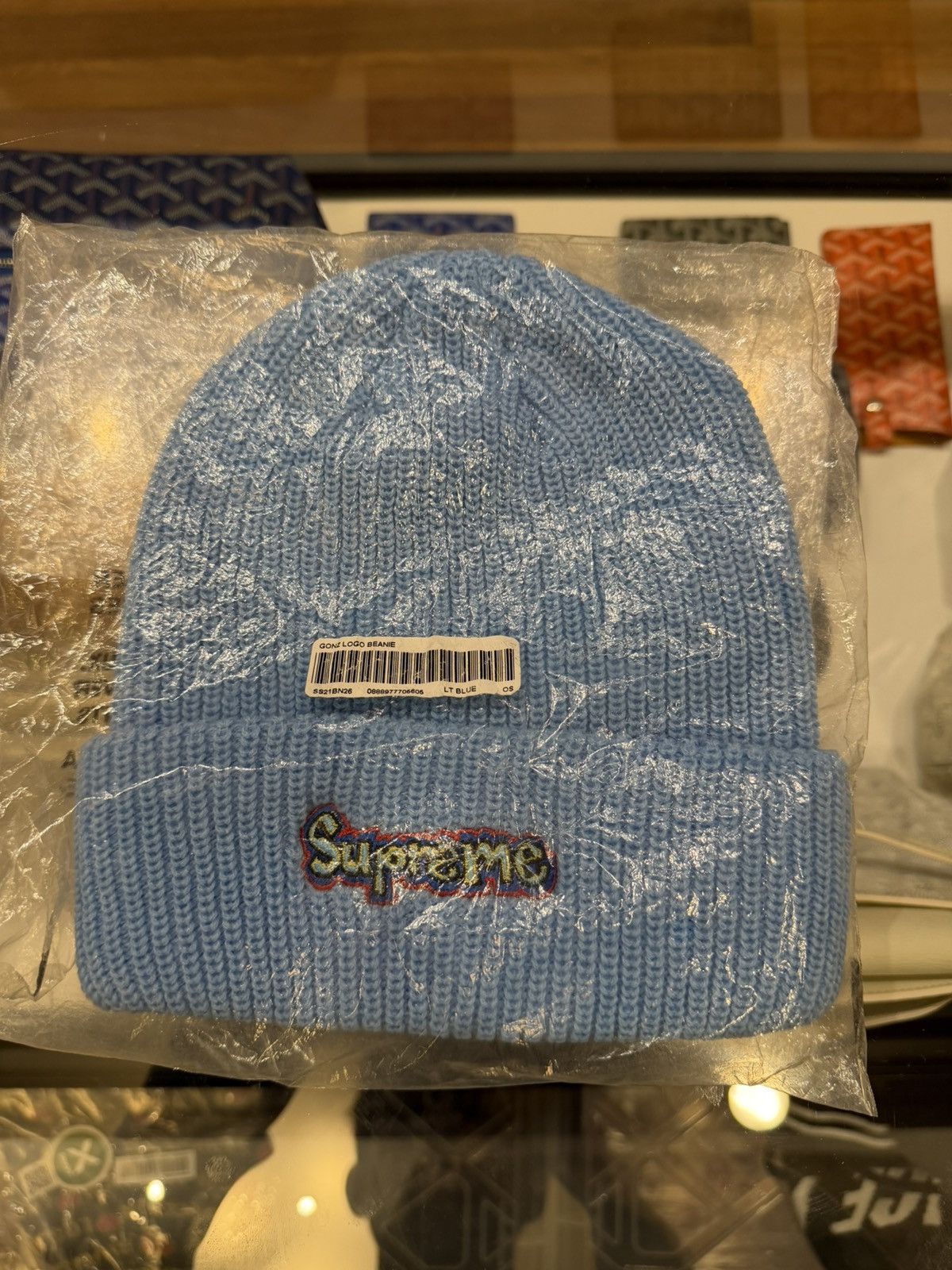 Supreme Supreme Gonz Logo Beanie - Blue Size ONE SIZE - 1 Thumbnail