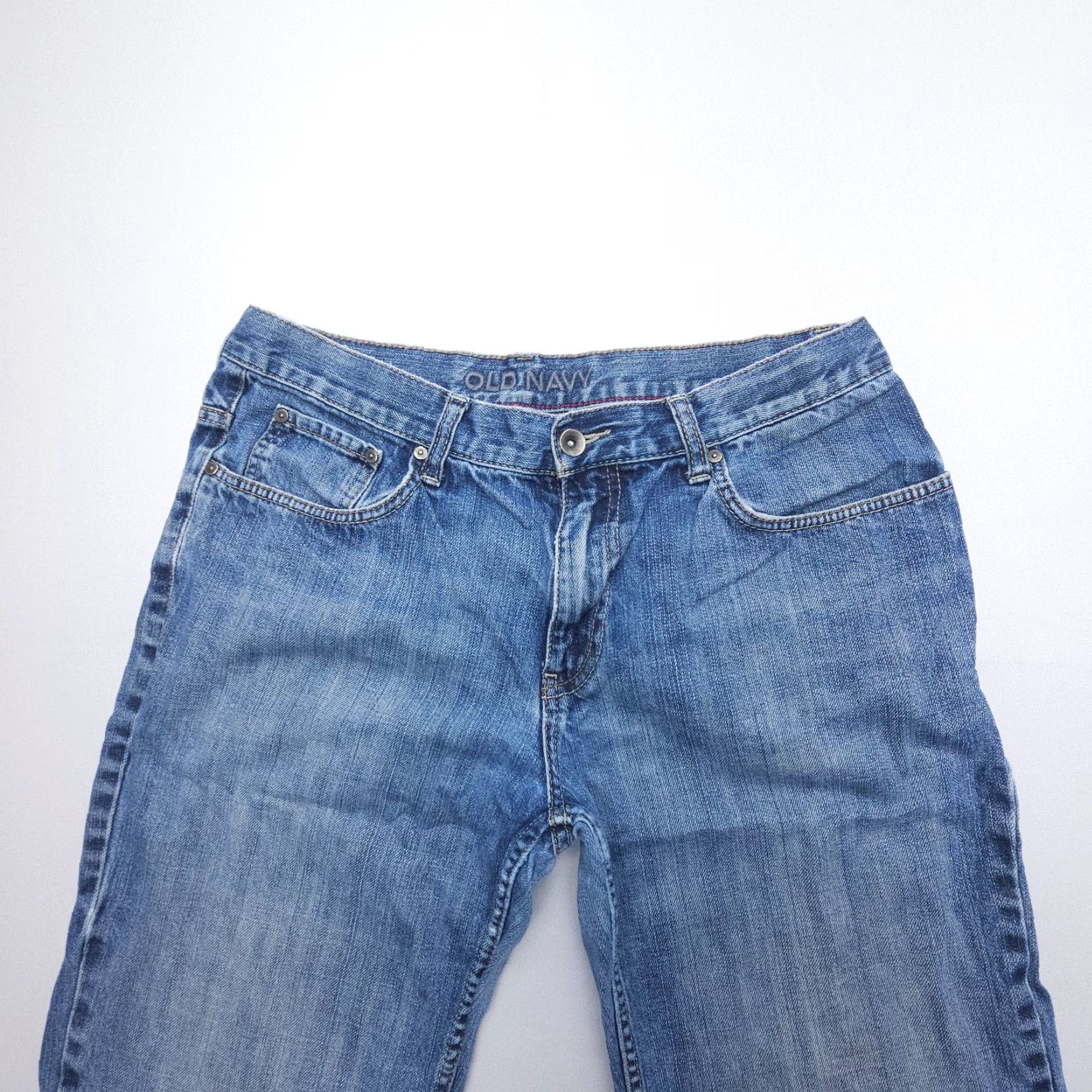 Old Navy VINTAGE Old Navy Jeans Mens 34x32 Straight 5-Pocket Denim Dark Blue Dark Fade 34 in Regular Rise Mid Mens Jeans Size US 34 / EU 50 - 4 Thumbnail