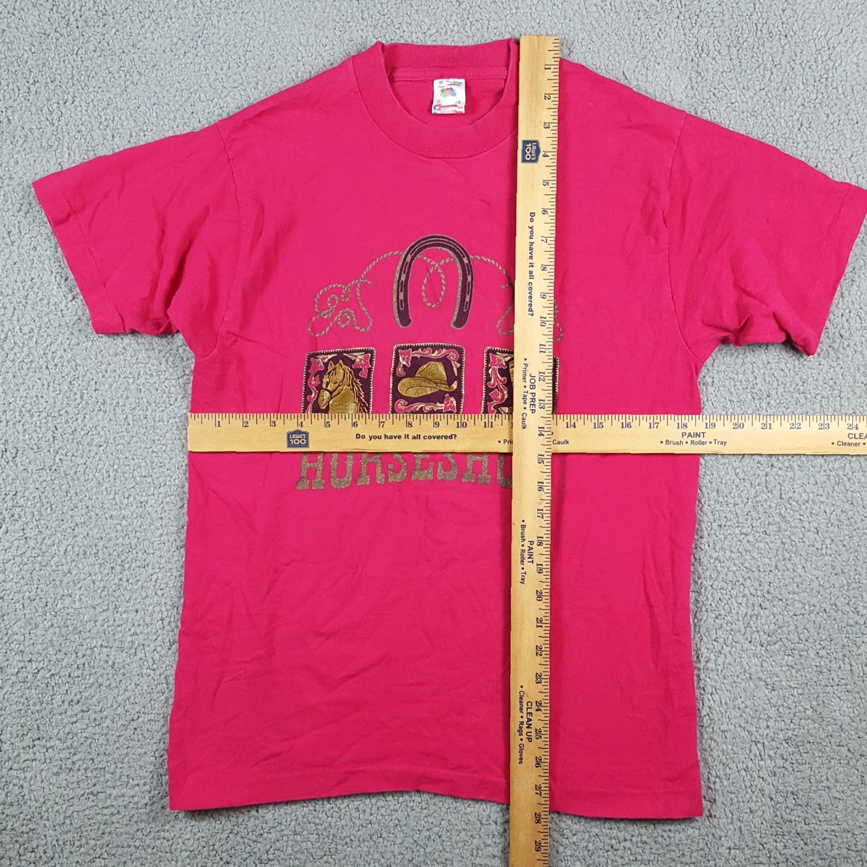Fruit Of The Loom VINTAGE 90s Cowgirl Western T-Shirt Women’s Medium Pink Cotton Retro Southwestern Rodeo Y2K Size M / US 6-8 / IT 42-44 - 7 Thumbnail