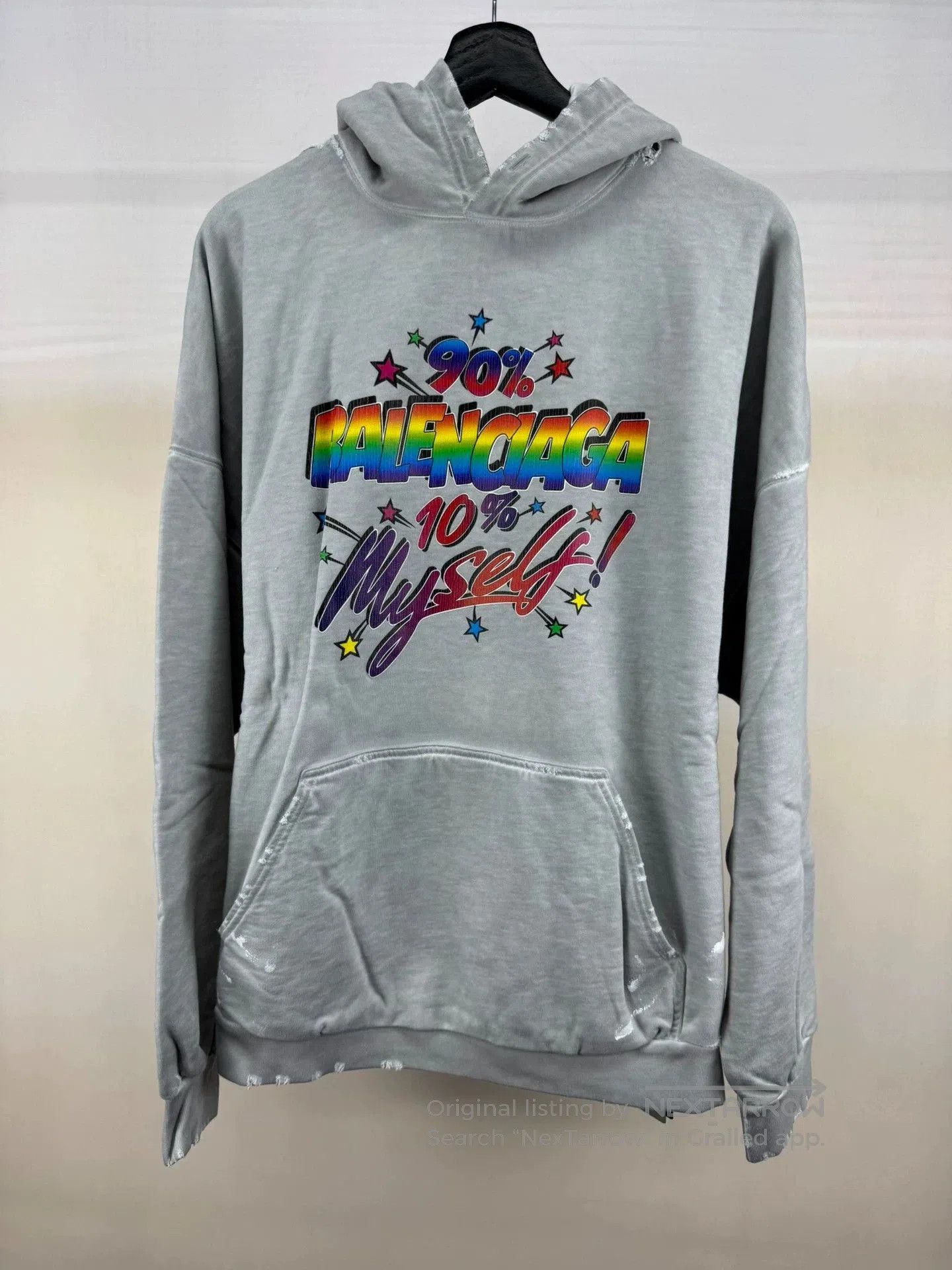 Balenciaga Balenciaga Gray Paint Splatter Hoodie. Size US XS / EU 42 / 0 - 1 Thumbnail