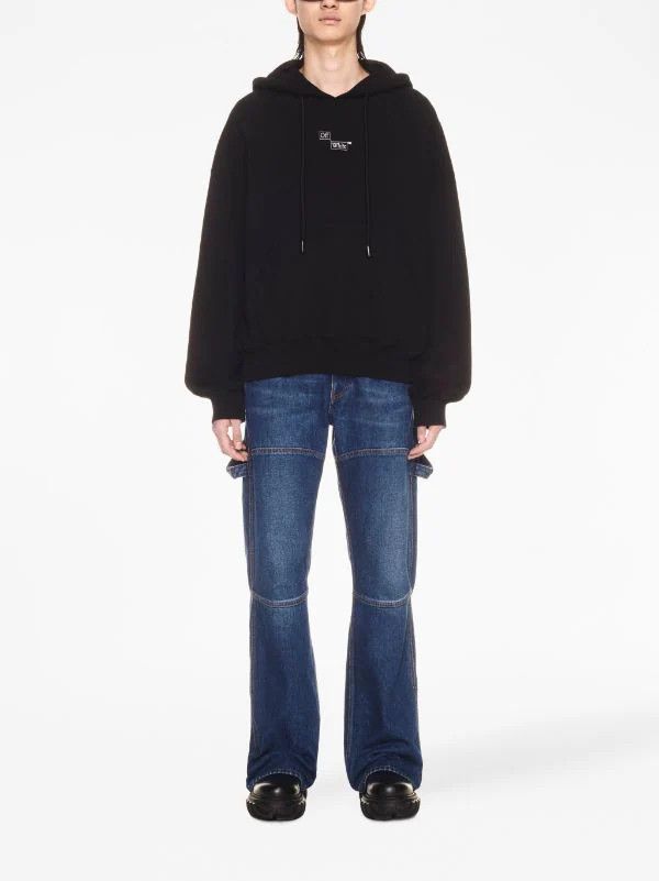 Off-White Blue Arrows Tab Flared Carpenter Jeans Size US 31 - 2 Thumbnail