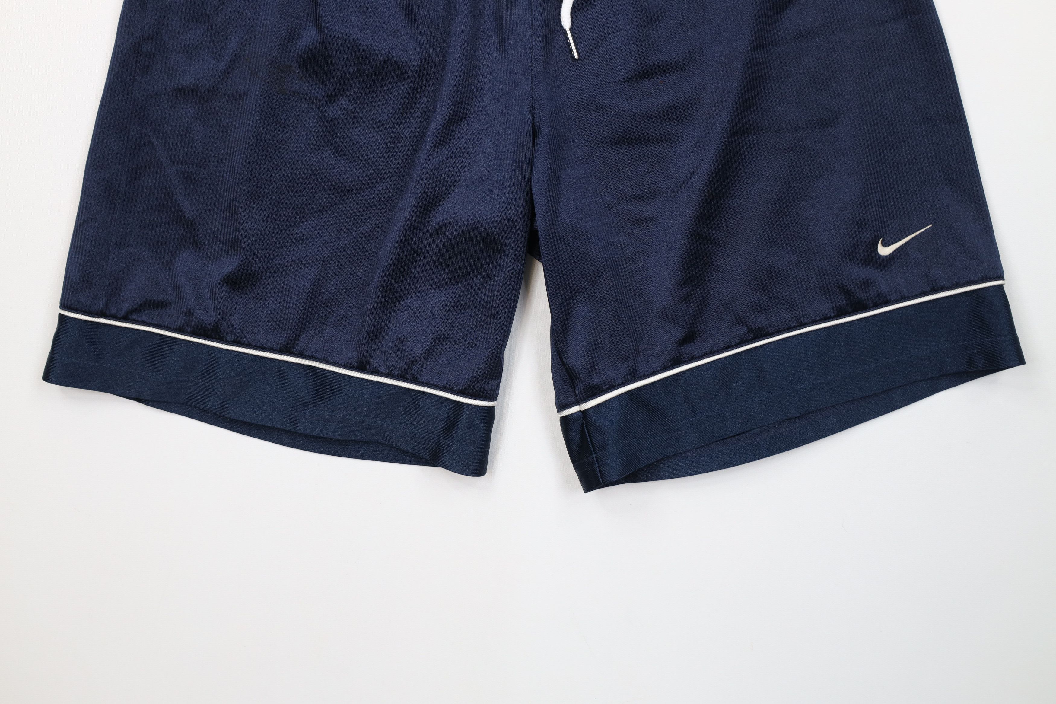 Nike Vintage 90s Y2K Nike Mini Swoosh Above Knee Shorts Blue Size US 32 / EU 48 - 4 Thumbnail