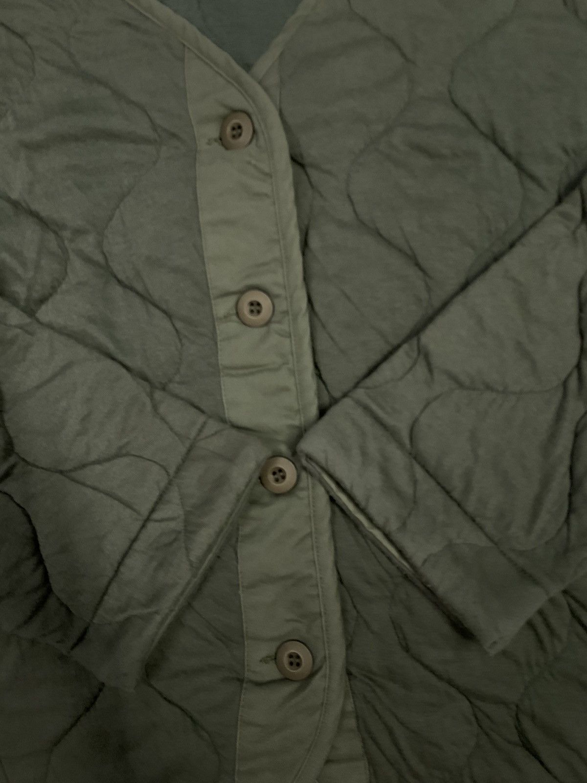 Issey Miyake Japanese Brand Lepsim Quilted Army Green Softshell Cardigan Size US M / EU 48-50 / 2 - 9 Thumbnail