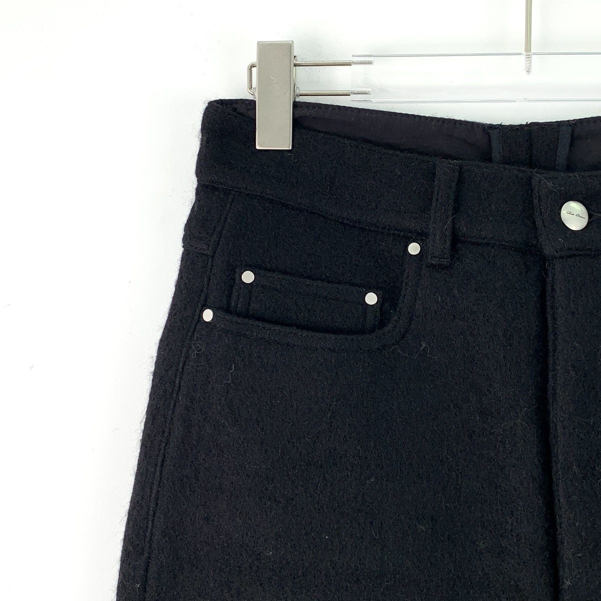 Rick Owens Rick Owens Black Wool Casual Pants K26WX Size 28" / US 6 / IT 42 - 3 Thumbnail
