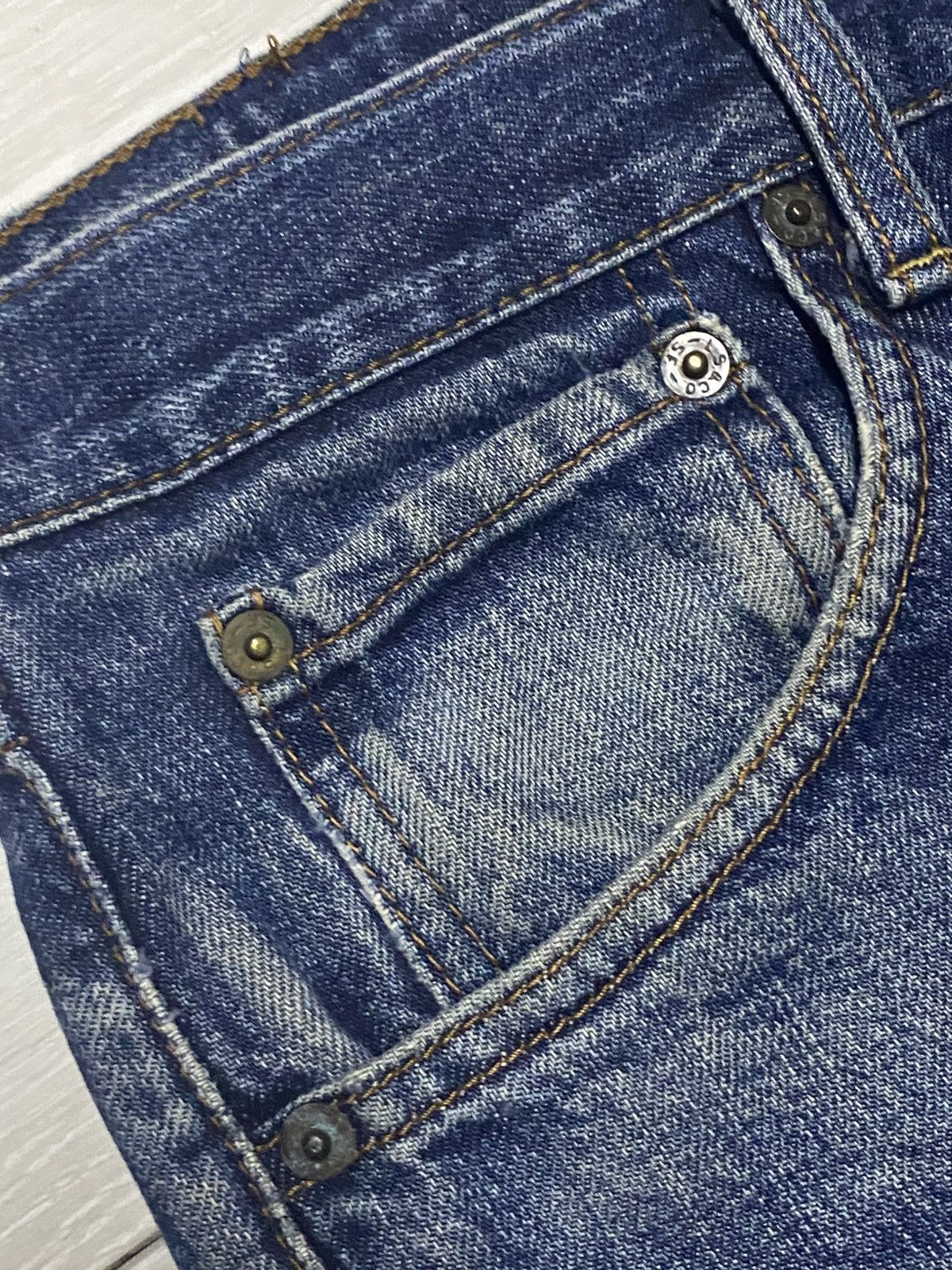 Levi's Vintage Levis 503 Button J09 Distressed Wide Leg Baggy Jeans Size US 31 - 10 Thumbnail