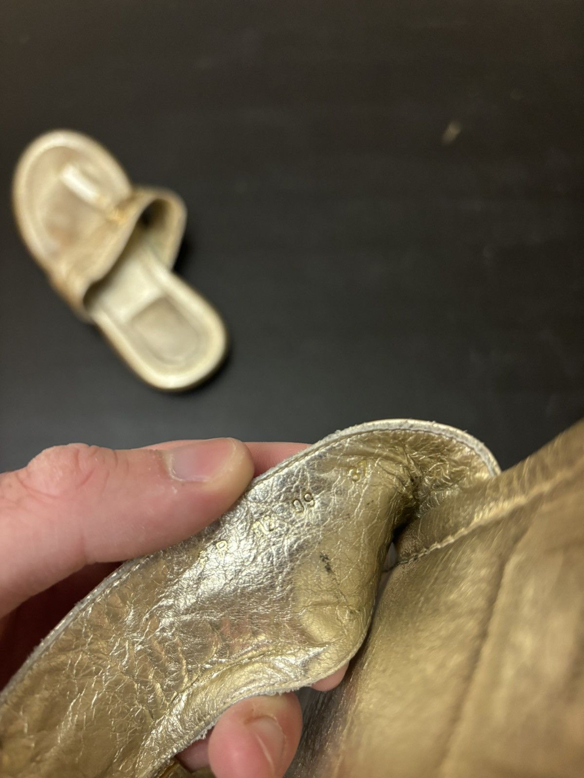 Dior Christian Dior CD Logo Strap Sandals Metallic Gold Size US 7 / IT 37 - 8 Thumbnail