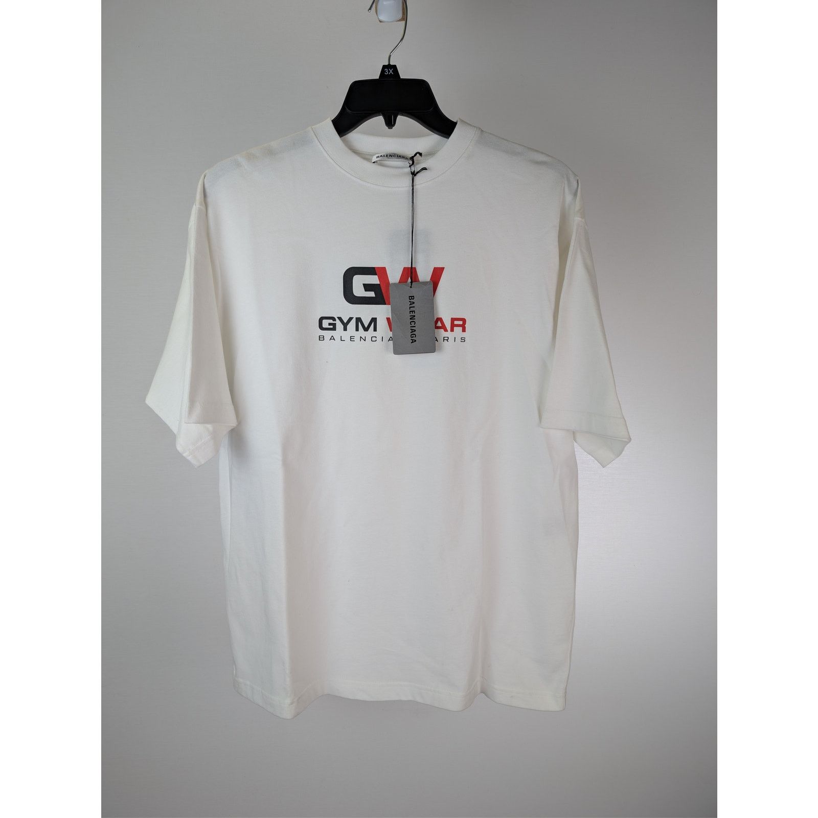 Balenciaga o1rshd1 Gym Wear graphic crewneck T-Shirt in White Size US S / EU 44-46 / 1 - 2 Thumbnail