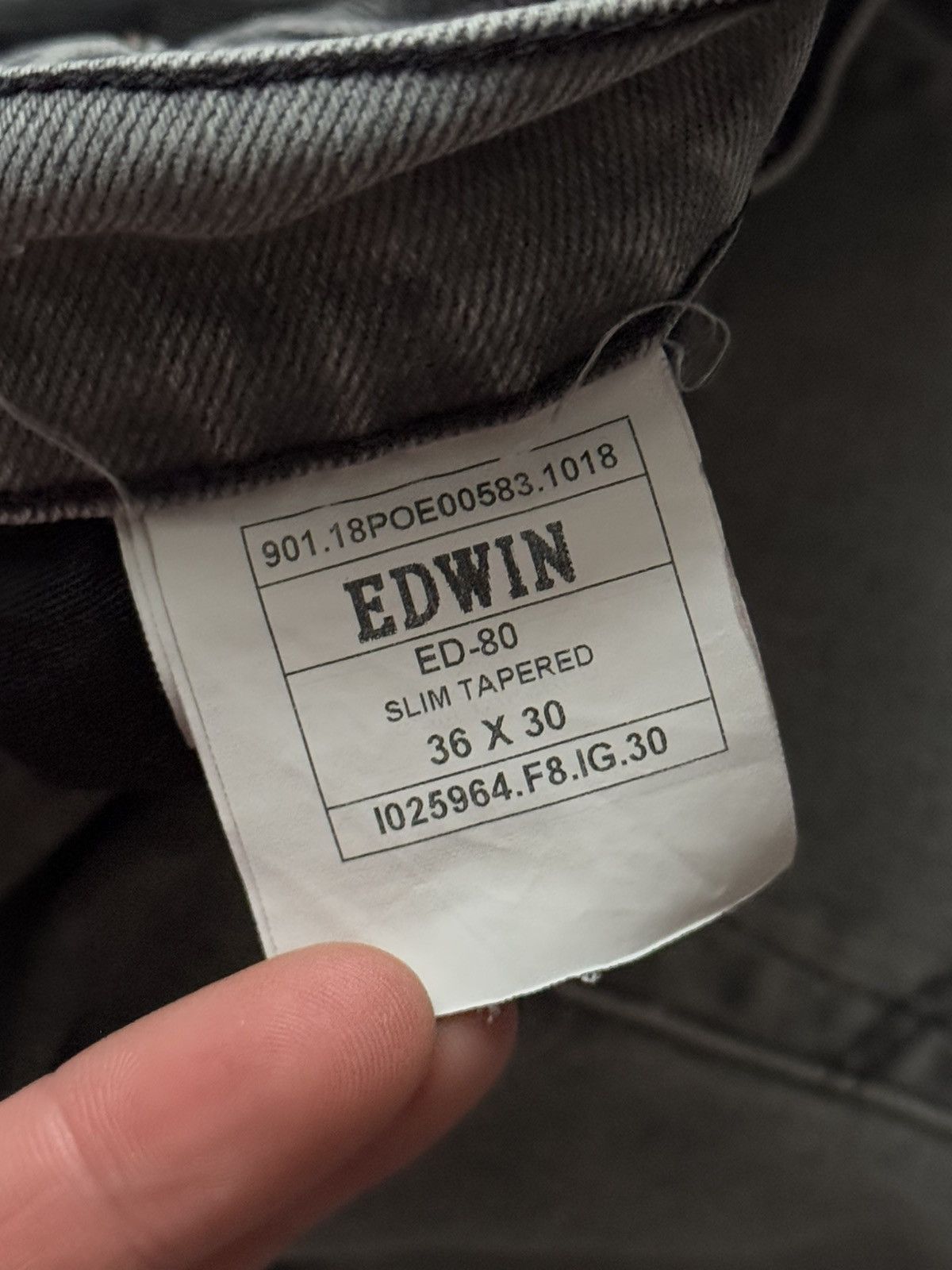 Edwin × Japanese Brand Edwin 36/30 ED-80 slim tapered denim pant trouser Jean chino Size US 36 / EU 52 - 11 Thumbnail