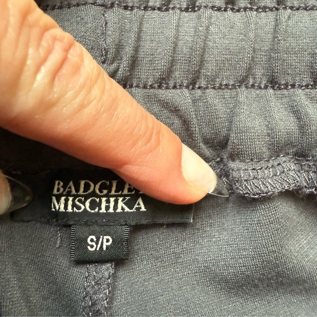 Badgley Mischka Badgley Mischka Gray Track Pants with Elastic Waistband Size 27" / US 4 / IT 40 - 6 Thumbnail