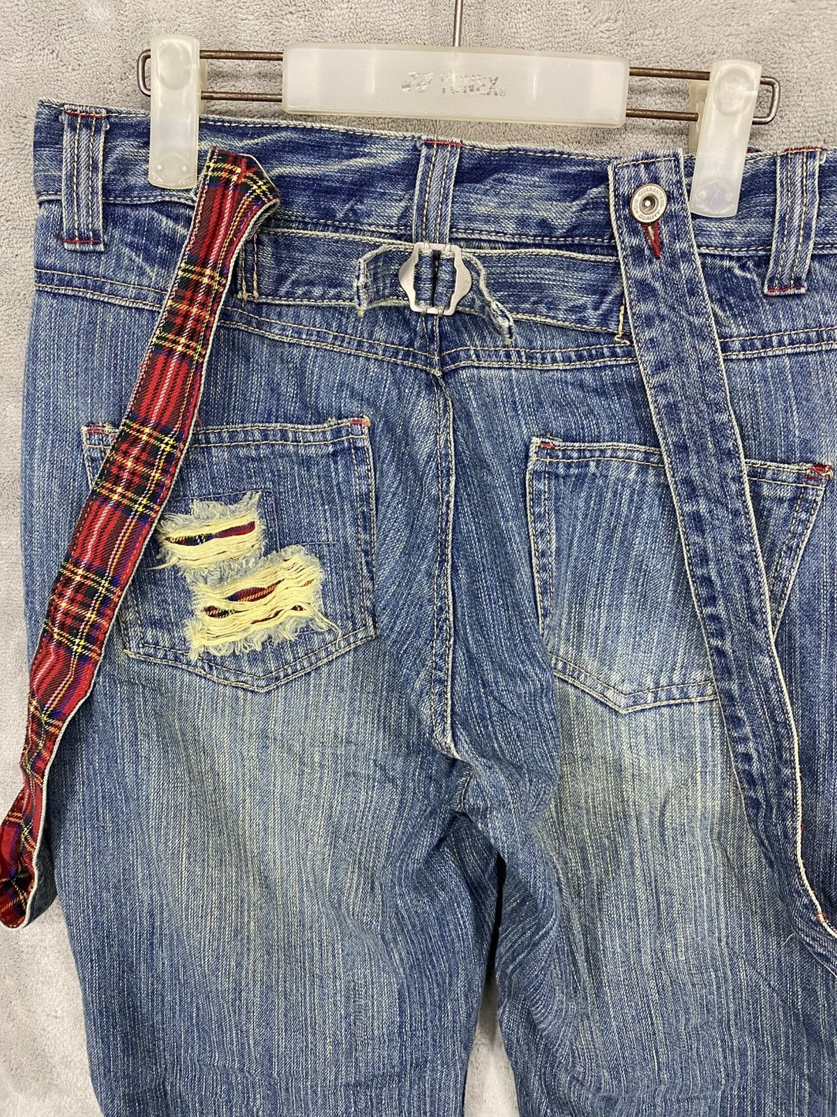 If Six Was Nine VINTAGE CLEF DE SOL DENIM PATCHWORK SUSPENDED BELT PUNK Size US 32 / EU 48 - 10 Thumbnail