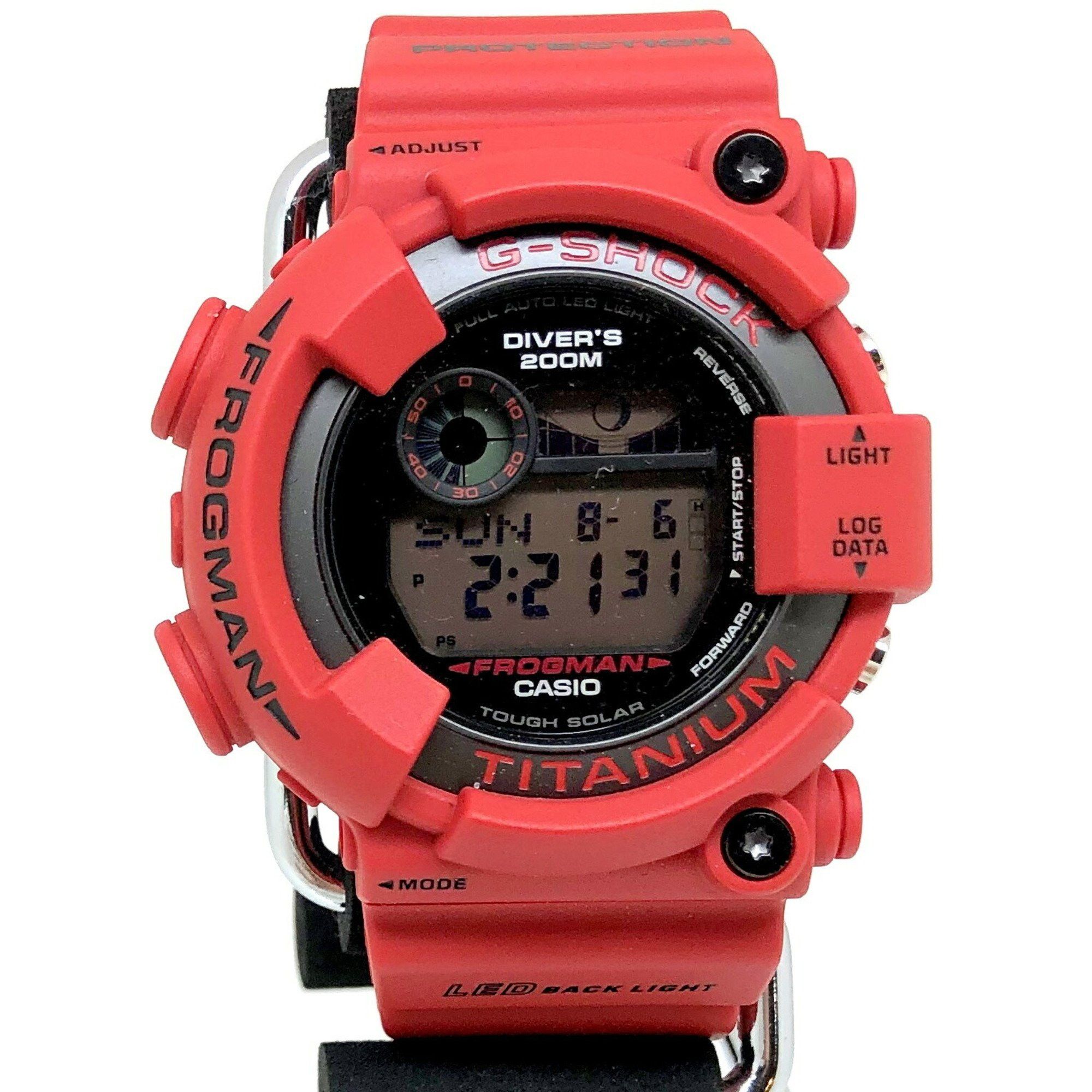 image of Casio G-Shock Watch Gw-8230Nt-4Jr Frogman 30Th Anniversary Reprint Model Red Digital Tough Solar Me