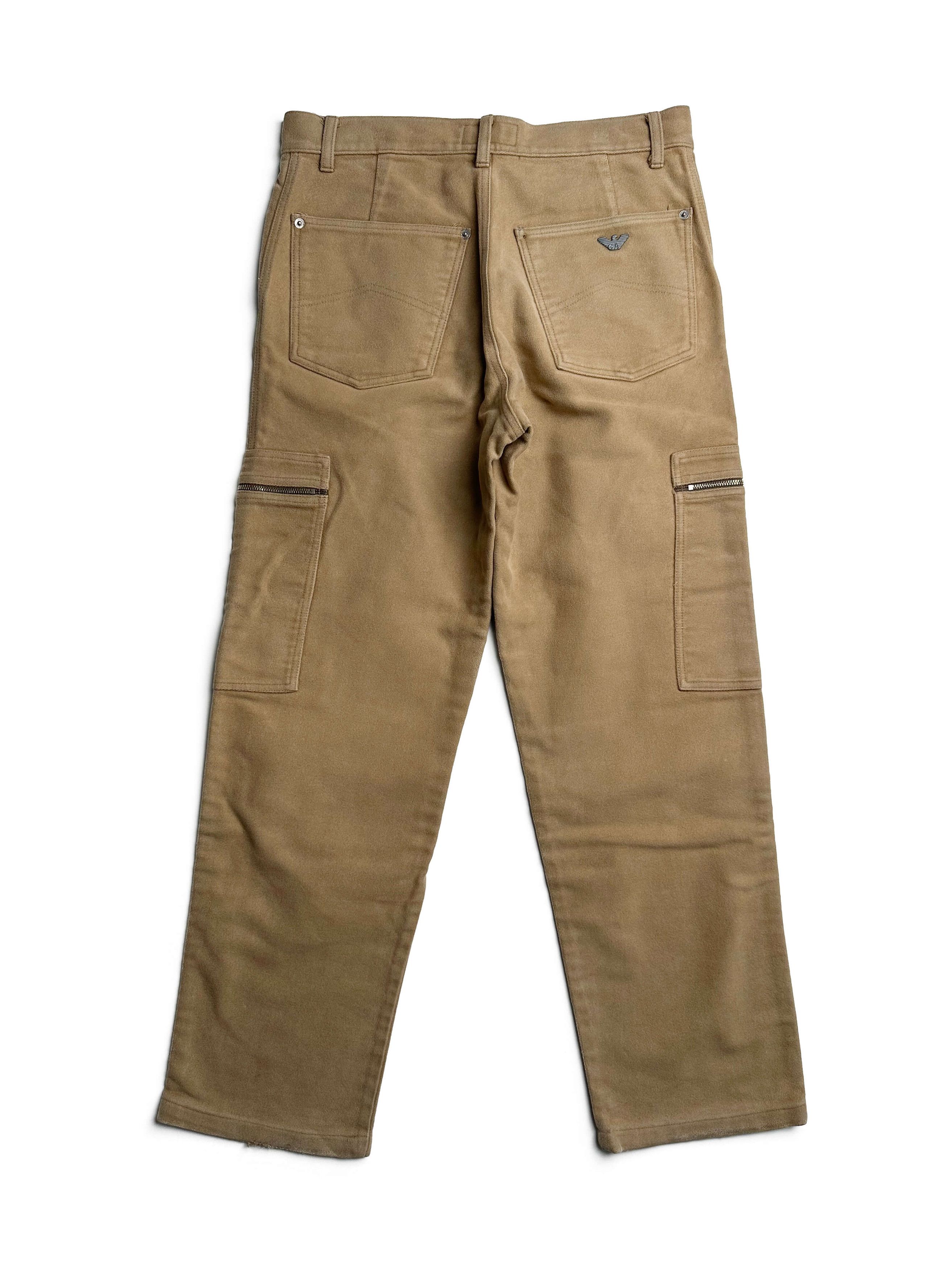 Armani × Emporio Armani × Giorgio Armani ARMANI JEANS 90s moleskin cargo pants Size US 30 / EU 46 - 4 Thumbnail