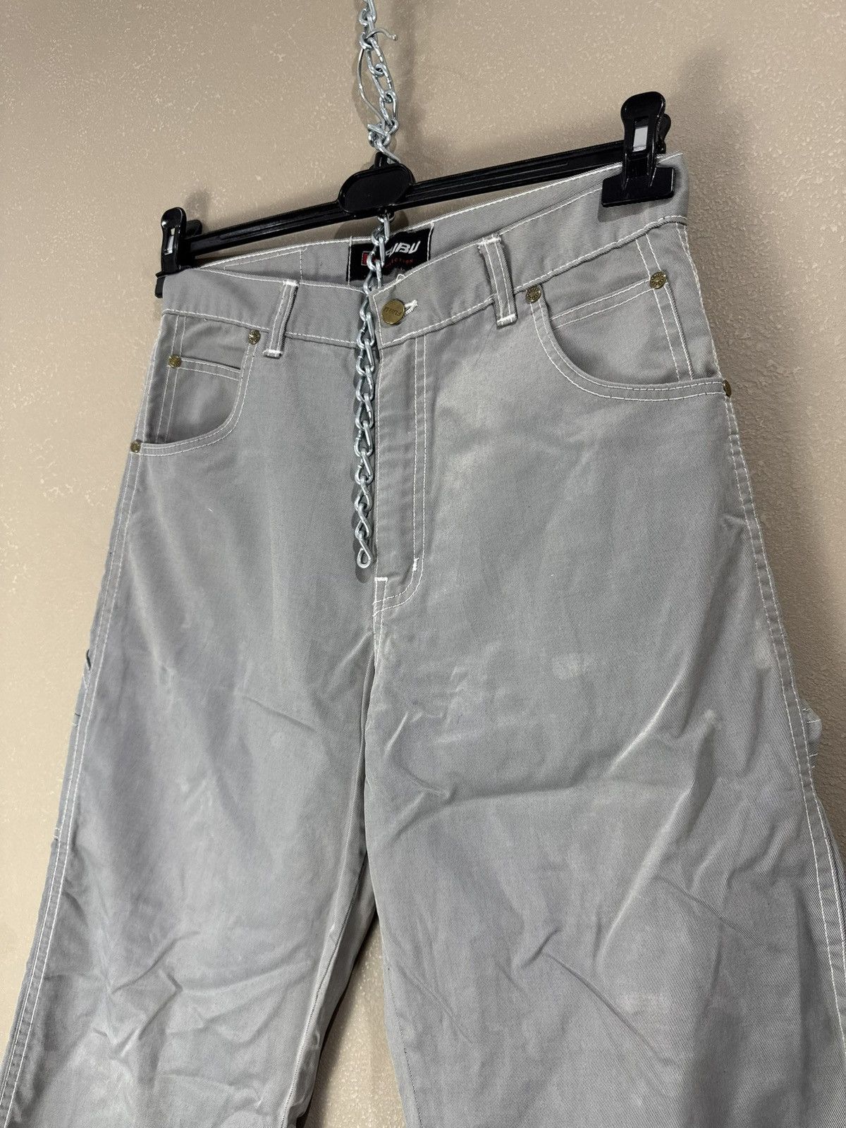 Fubu Washed grey Vintage 90s fubu cargo pants skate y2k Size US 31 - 6 Thumbnail
