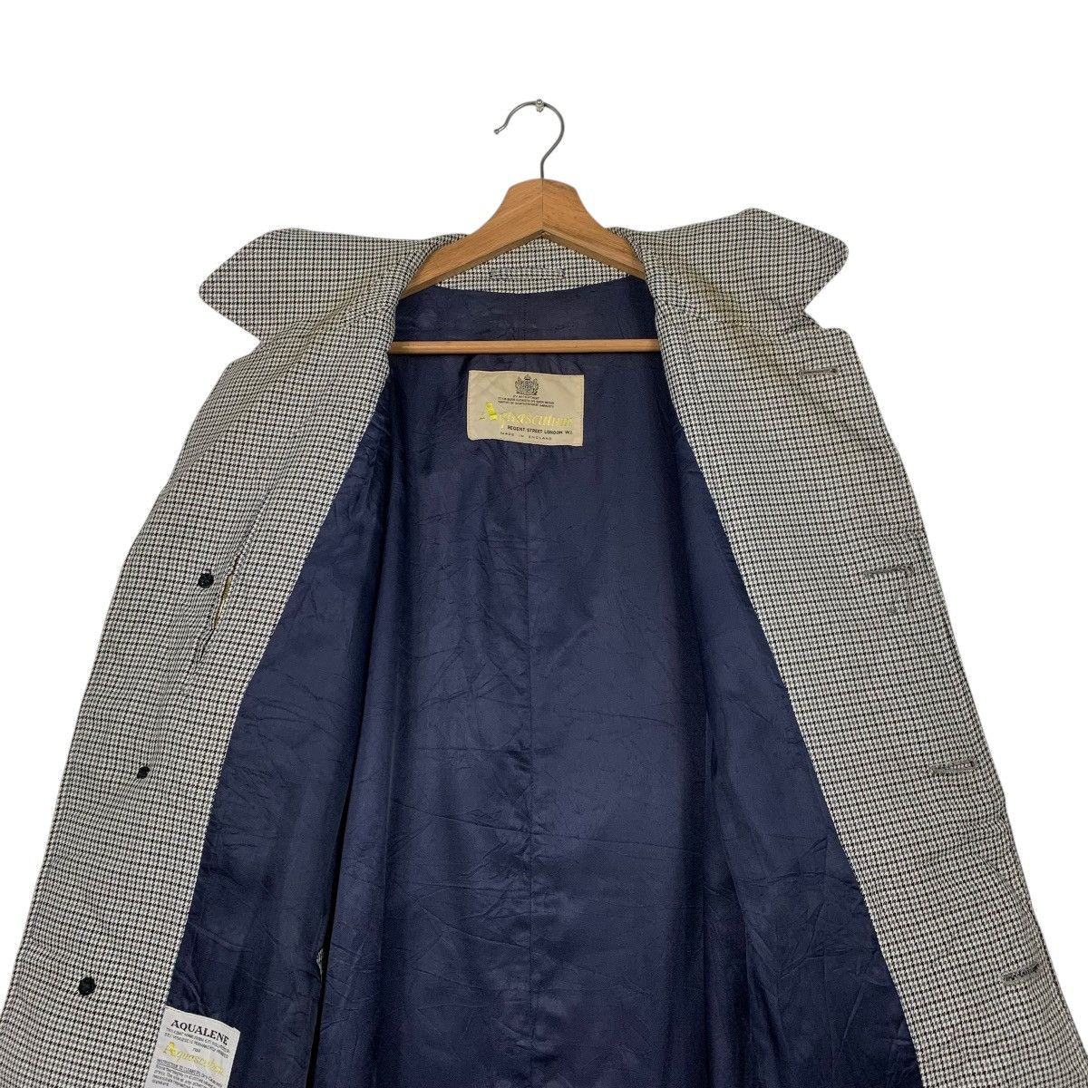 Aquascutum Vintage Aquascutum Houndstooth Trench Coat Size US L / EU 52-54 / 3 - 13 Thumbnail