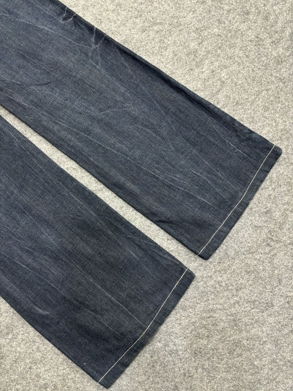 Japanese Brand 💥Flare💥Insane 90s Style Blue Rusty Distressed Denim F561 Size US 30 / EU 46 - 22 Thumbnail