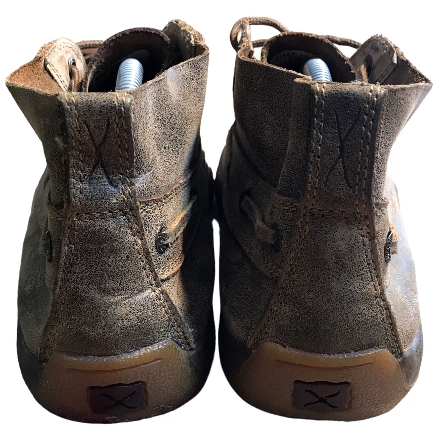 Twisted X Twisted X Mens Chukka Boots Lace Up Driving Moc Brown Size 8M MDM0007 M Casual Western Cowboy Size US 8 / EU 41 - 4 Thumbnail