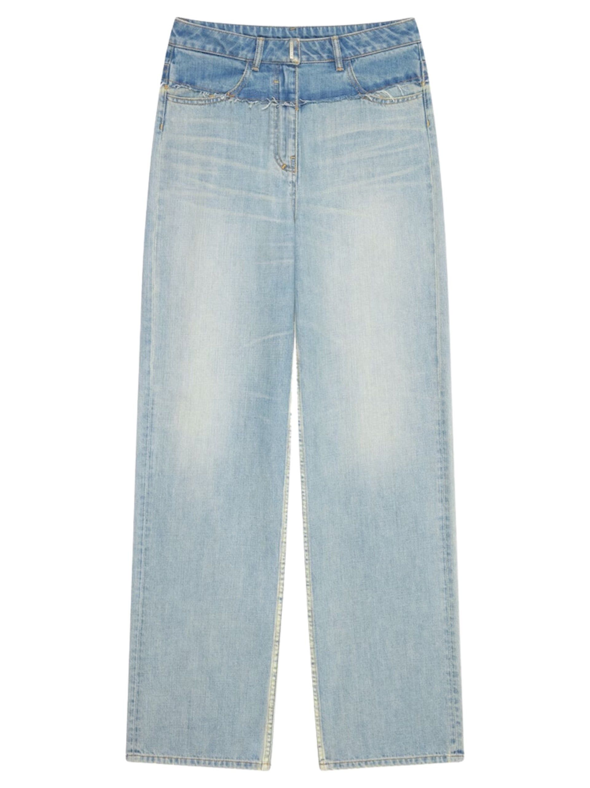 Givenchy o1gr1nt0125 Big Mix Denim Jeans in Blue Size 28" / US 6 / IT 42 - 1 Thumbnail