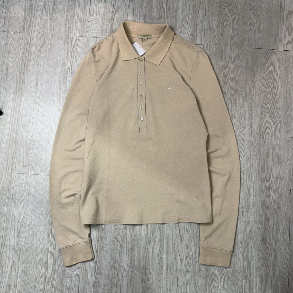 Burberry Burberry london long poloshirt beige Size S / US 4 / IT 40 - 1 Thumbnail