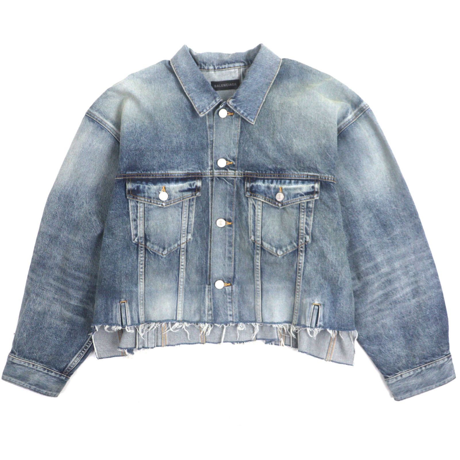 Balenciaga Balenciaga Deconstructed Panelled Denim Jacket Denim Outerwear 704527 DUTY FREE for USA