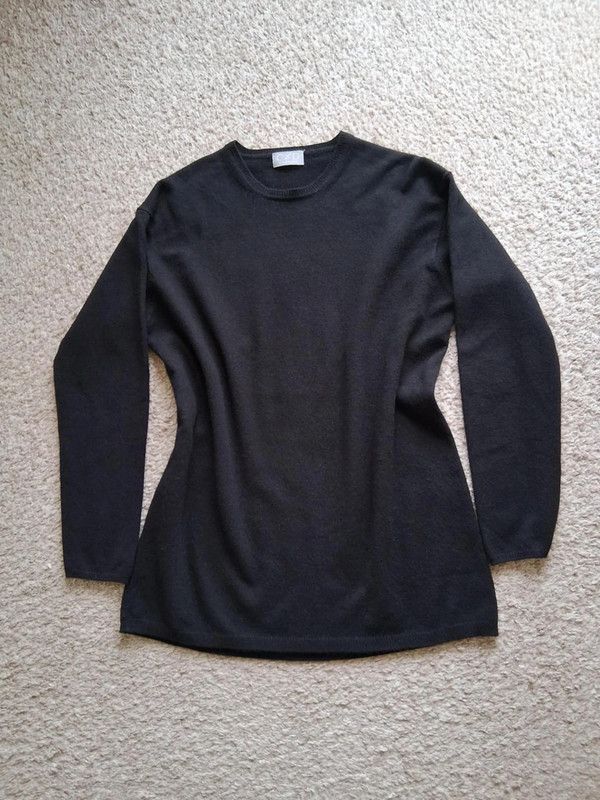 100% cashmere sweater jumper black vintage comfortable