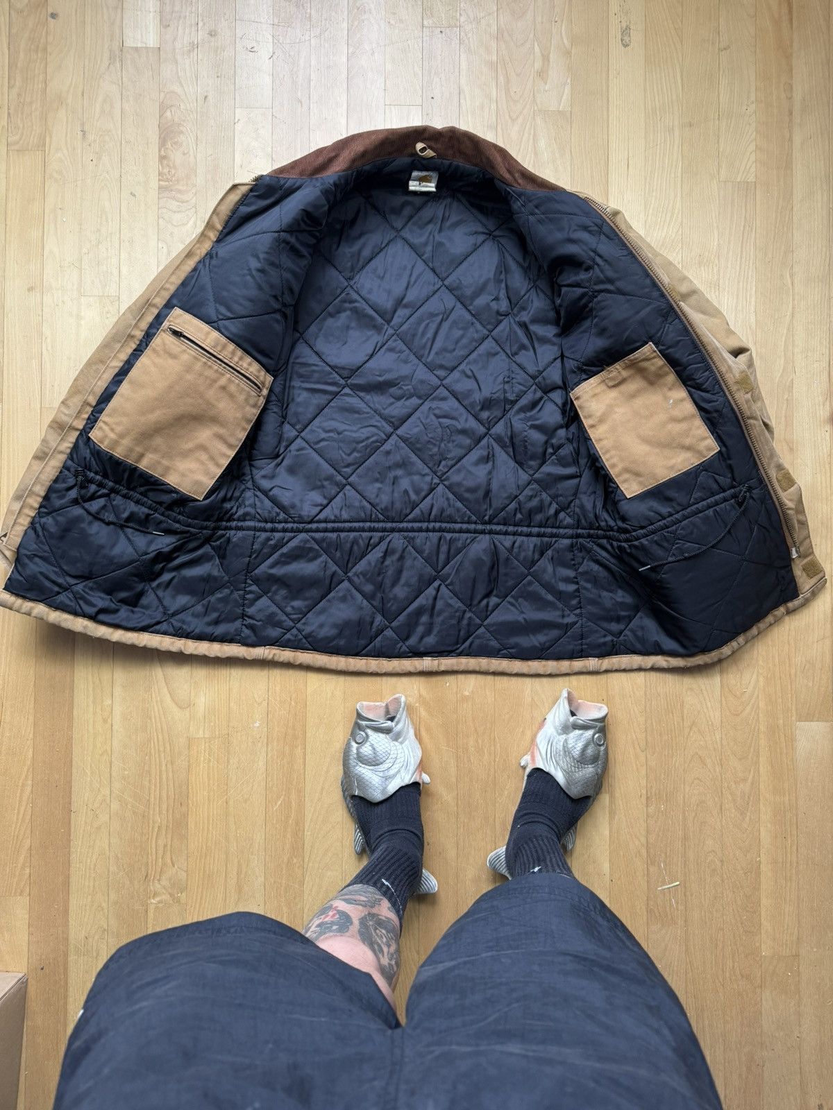Carhartt × Vintage Vintage Carhartt Detroit Jacket Insulated 90s Size 42-L Size US L / EU 52-54 / 3 - 6 Thumbnail