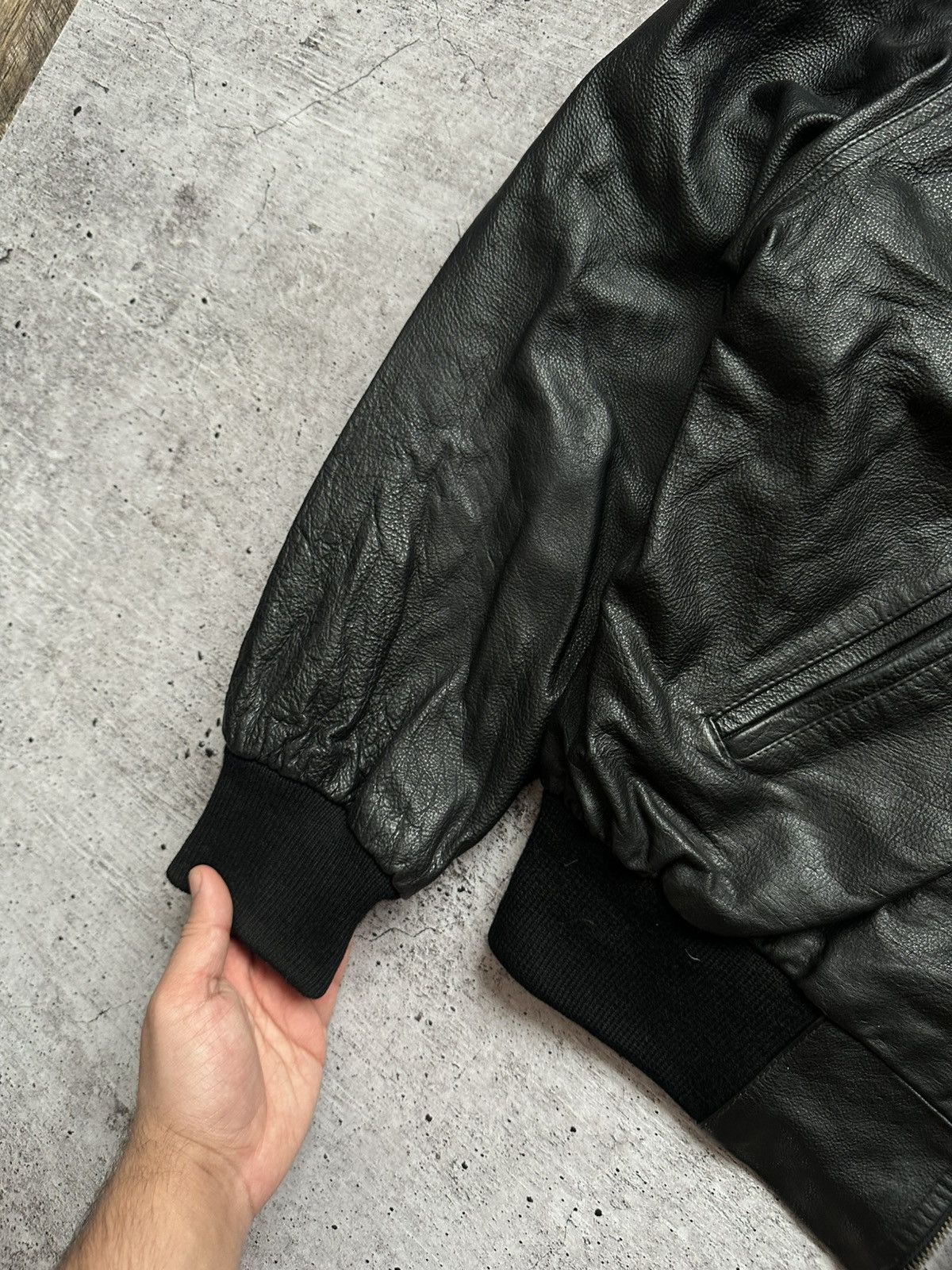 Vintage Vintage U-boot by Riccardo Leather Bomber Jacket Size US L / EU 52-54 / 3 - 10 Thumbnail
