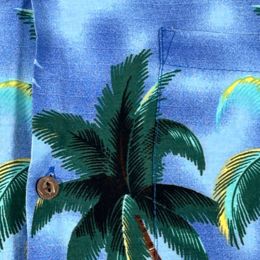 ALOHAS VINTAGE Go Hawaii Hawaiian Shirt Adult XL Blue Parrot Aloha Beach Surf 80s Shirt Size US L / EU 52-54 / 3 - 5 Thumbnail