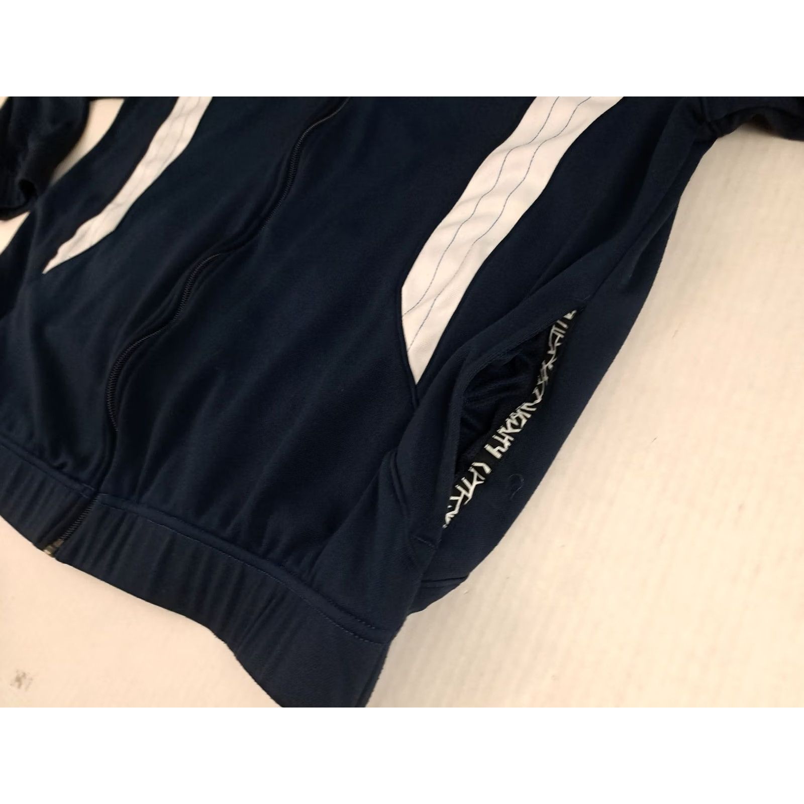 Nike VINTAGE Nike Dri-Fit Full Zip Pin Striped Track Jacket Large Unlocks 90s Windbreaker Blue Nike Mens/Womens? Size US L / EU 52-54 / 3 - 2 Thumbnail
