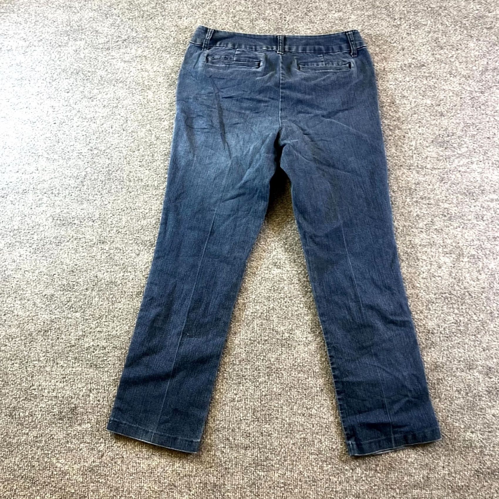 Vintage St. John's Bay Straight Jeans Women's 8P Cotton Denim Workwear Faded Stretch Size 30" / US 8 / IT 44 - 7 Thumbnail