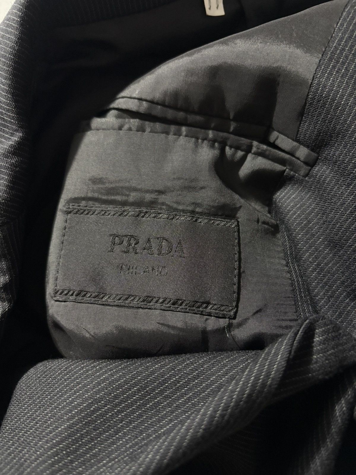 Prada PRADA SINGLE BREASTED PINSTRIPE BLAZER Size 50R - 6 Thumbnail