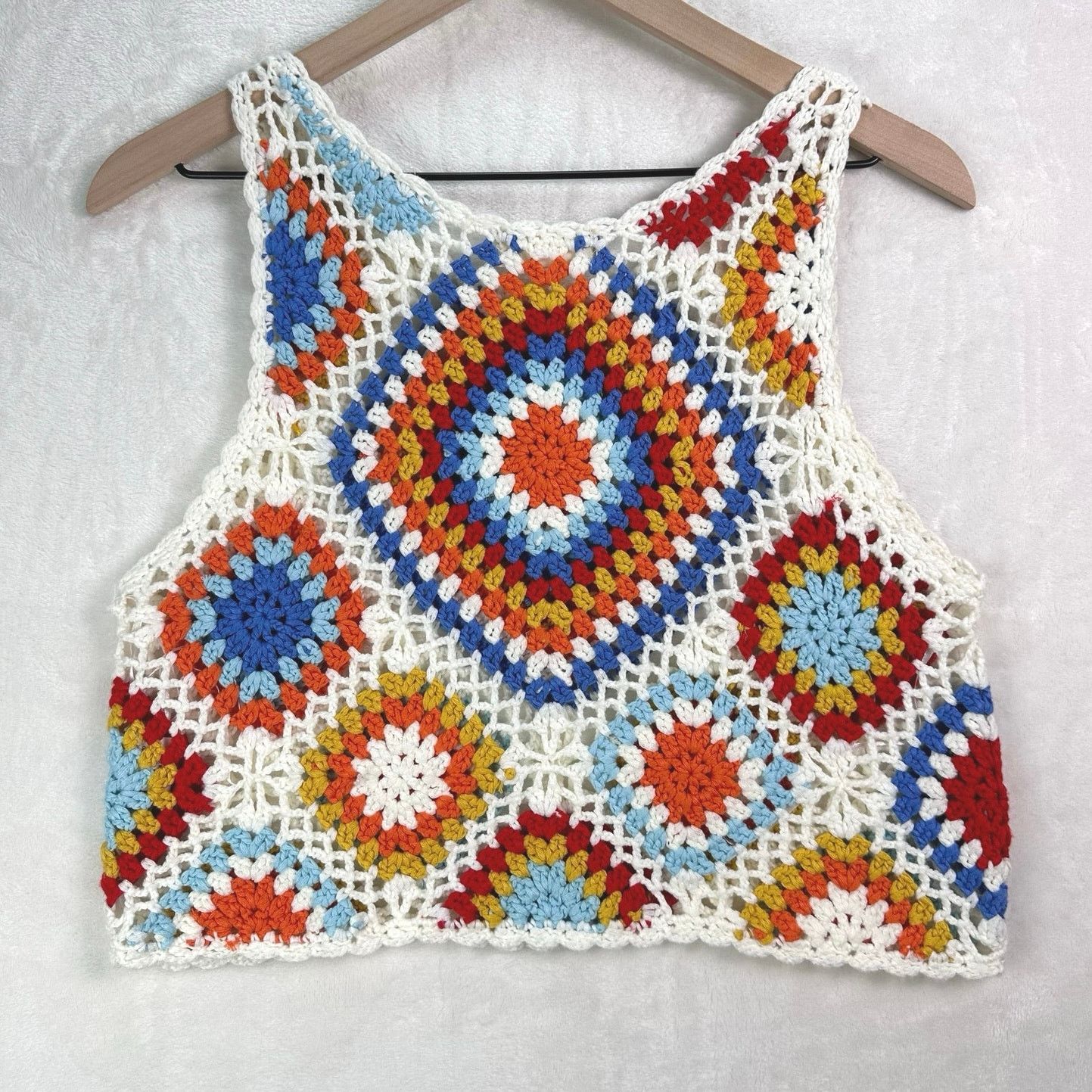 Other ALTAR’D STATE Sinead Granny Crochet Boho Grandma Crop Top Size L / US 10 / IT 46 - 8 Thumbnail
