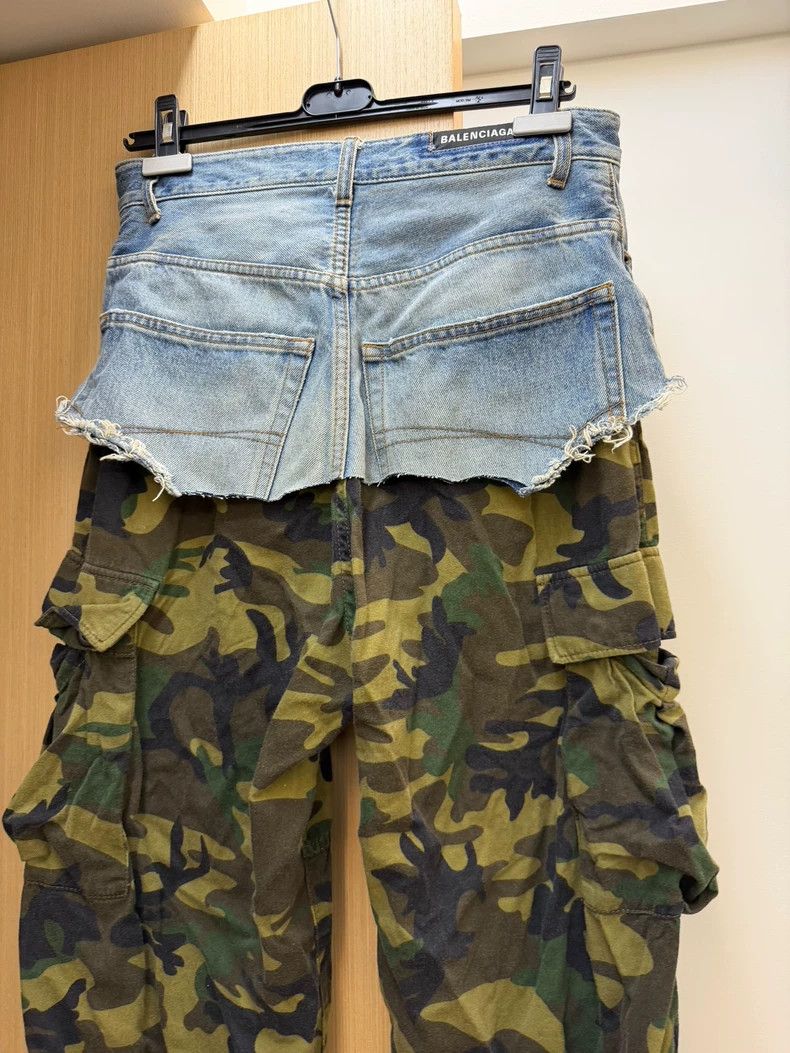 Balenciaga Balenciaga size XS Camouflage Fake Two-Piece Patchwork Den Size US 27 - 3 Thumbnail