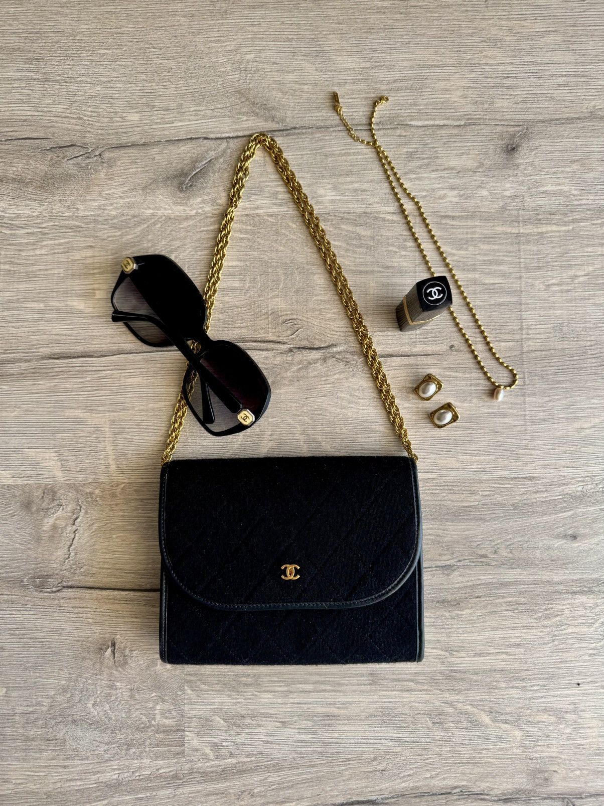 Chanel × Vintage Chanel Cotton Mini Crossbody Chain Handbag Size ONE SIZE - 15 Thumbnail