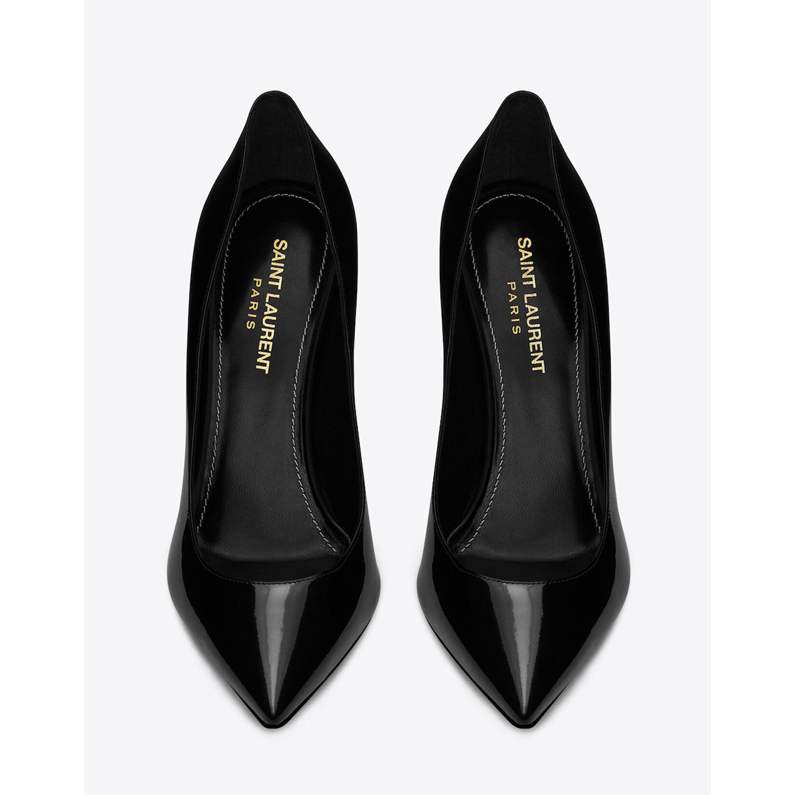 Yves Saint Laurent Opyum 110 Patent Leather YSL Logo Pointed Toe Heel Pump 35.5 Size US 5.5 / IT 35.5 - 6 Thumbnail