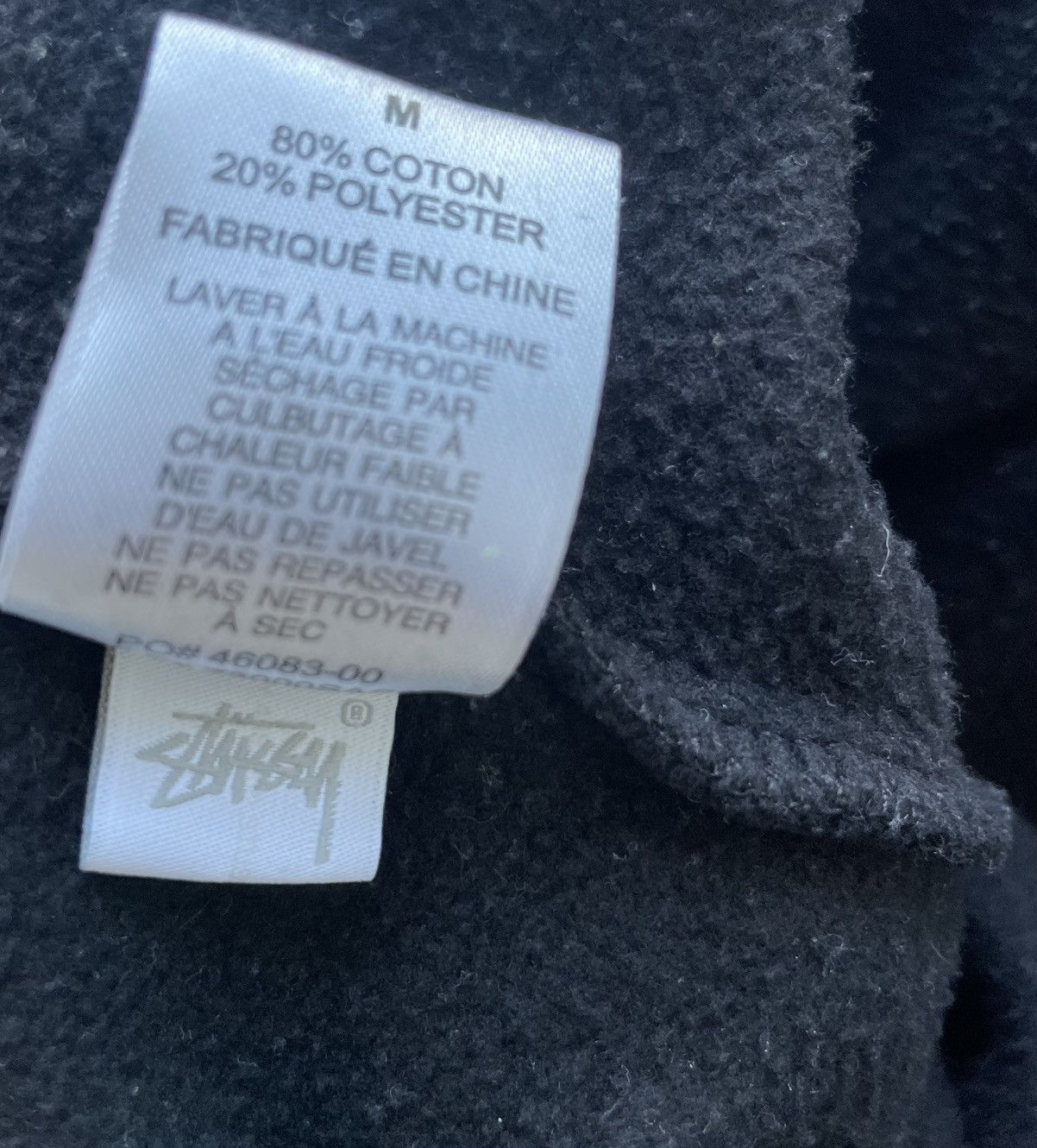 Stussy Men Size M Stussy World Tour Crew Black 22SS Sweatshirt Size US M / EU 48-50 / 2 - 6 Thumbnail