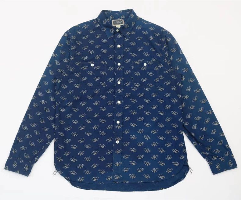 RRL Ralph Lauren RRL Ralph Lauren Outdated retro blue dye washed old poker Size US L / EU 52-54 / 3 - 3 Thumbnail