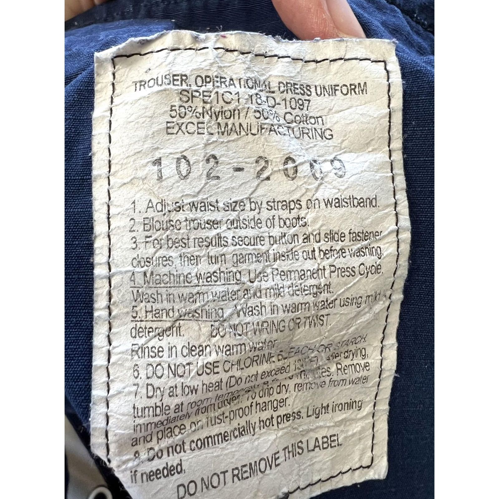 Vintage Excel Manufacturing Cargo Pants Mens Small Regular Blue ODU Workwear Uniform Pants Size US 29 - 5 Thumbnail