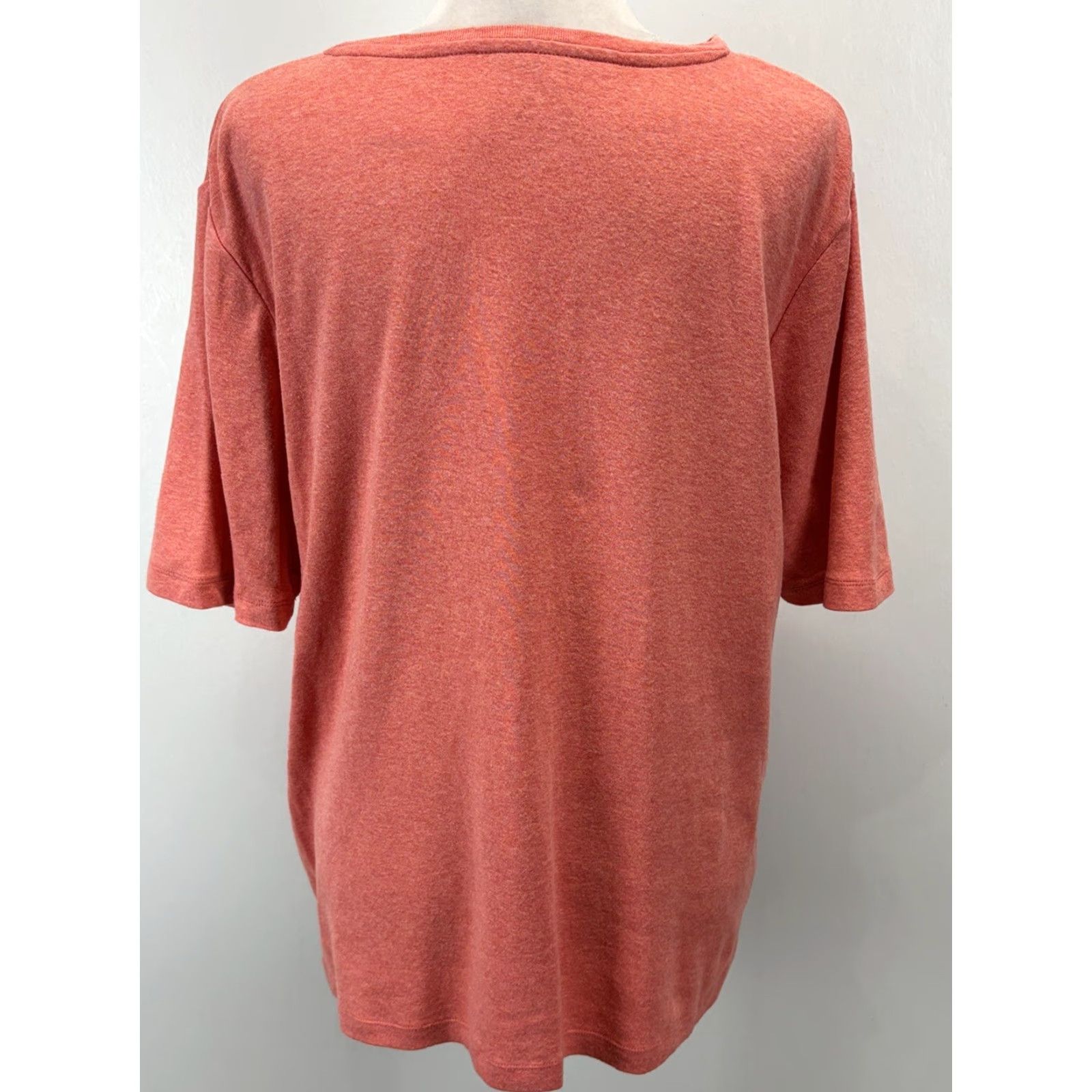 Vintage Chicos Shirt Womens XL Orange Short Sleeve Stretch Cotton Blend T-Shirt Basic Staple Cap­sul Sz 3 US Size XL / US 12-14 / IT 48-50 - 3 Thumbnail