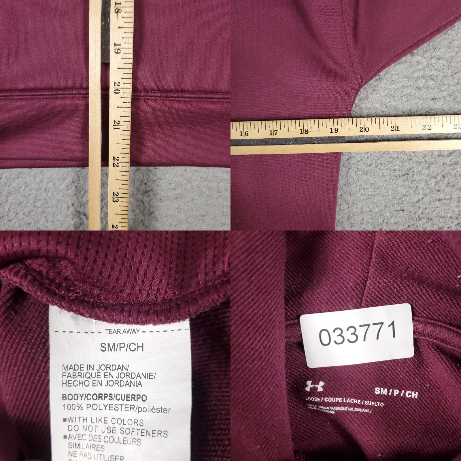 Under Armour VINTAGE Under Armour Womens Sweatshirt Pullover Hoodie Small Burgundy Casual Activewear Sports Size S / US 4 / IT 40 - 8 Thumbnail