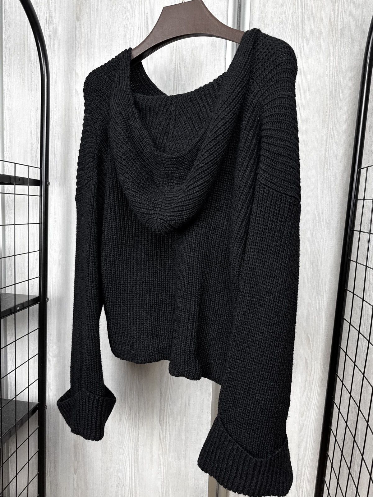 forte_forte forte_forte italy_inverno 2017 black knit oversized hoodie Size M / US 6-8 / IT 42-44 - 8 Thumbnail