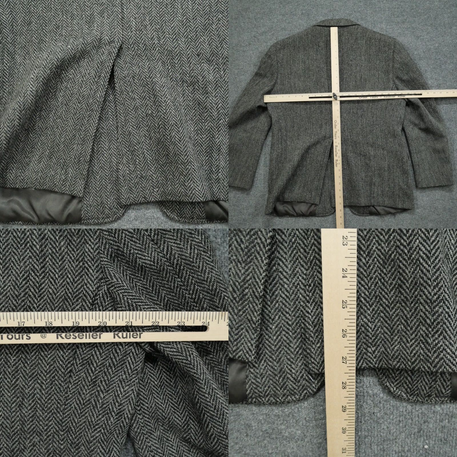 Vintage VINTAGE Hunt Valley Blazer Mens 40R Wool Tweed Grey Herringbone Door Harris Tweed Overcoat Classic Style Mens Blazer Size 40R - 8 Thumbnail