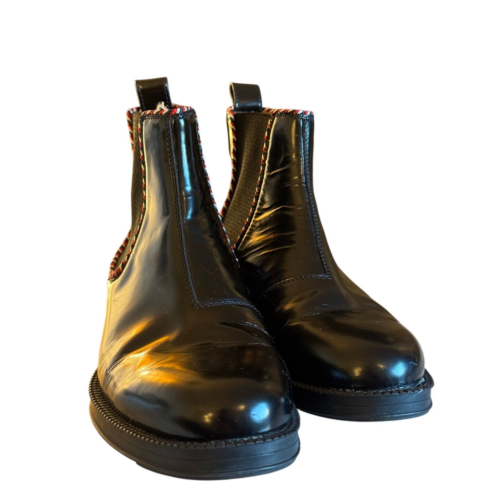 Gucci Gucci Men's Black Calfskin Mens Beyond Chelsea Ankle Boots Size US 11 / EU 44 - 1 Thumbnail