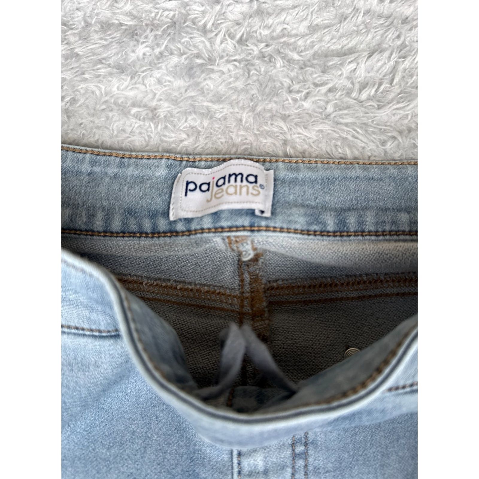 Vintage Panama Jeans Womens Jeans Blue Denim Pull On Low Rise Stretch 30x31 Regular 5-Pocket Design Bootcut Size 28" / US 6 / IT 42 - 5 Thumbnail