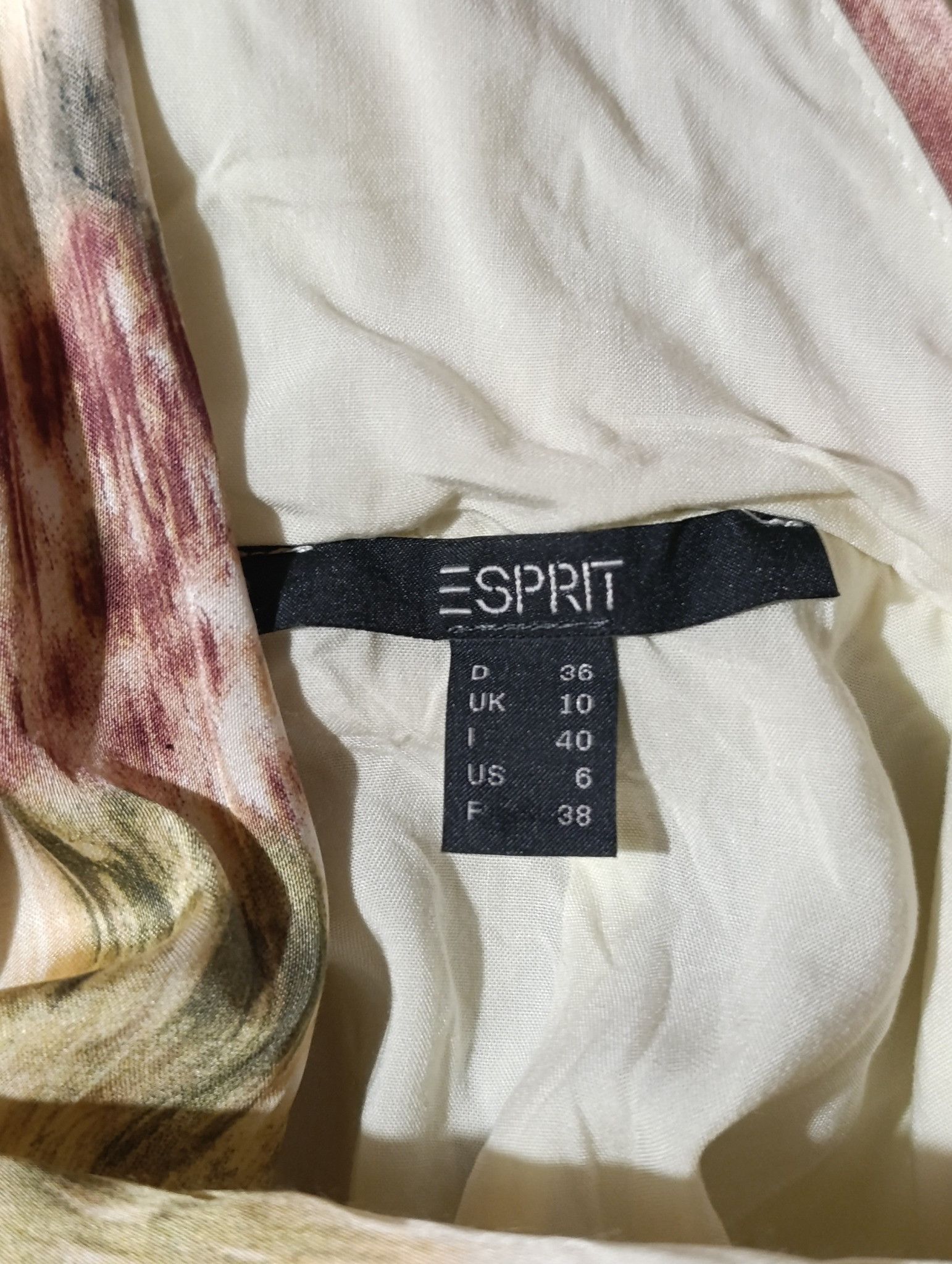 Esprit Esprit Wrap Satin Dress Floral Print 36 – Ecovero Viscose Size XS / US 0-2 / IT 36-38 - 7 Thumbnail