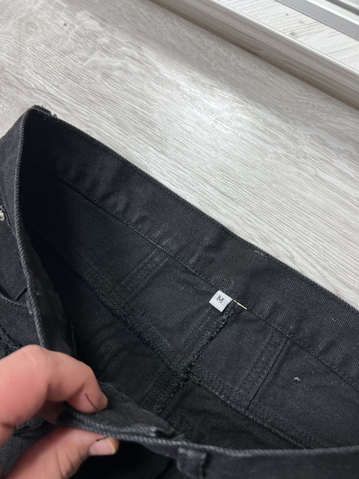Japanese Brand Supermade Destroyed AMIRI Style Distressed Zipper Jeans Size US 30 / EU 46 - 10 Thumbnail