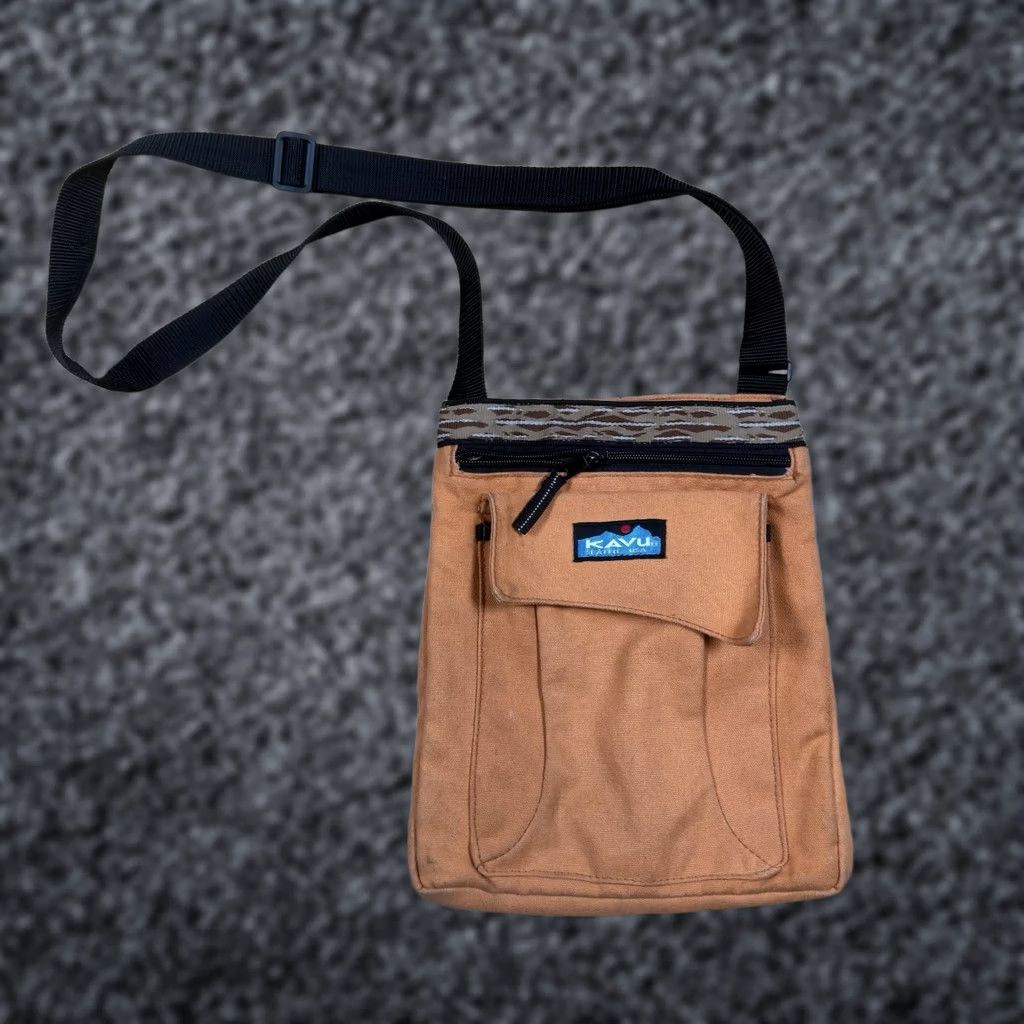 KAVU KAVU Crossbody Small Bag Orange Canvas 11x9 Adjustable Strap Women Small Orange Cross-Body Bag Womens Size ONE SIZE - 1 Thumbnail